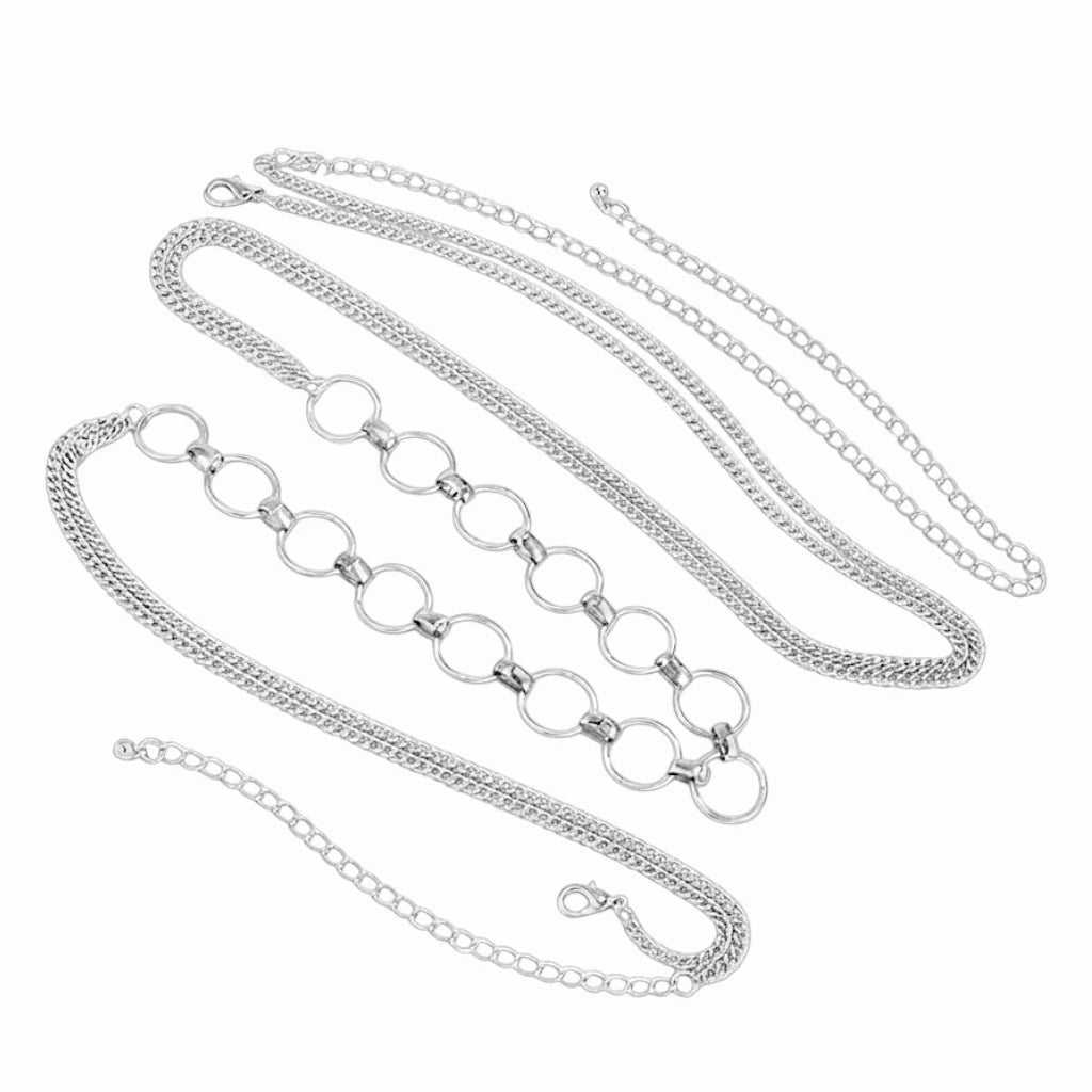 Collier corps chaîne avec anneaux