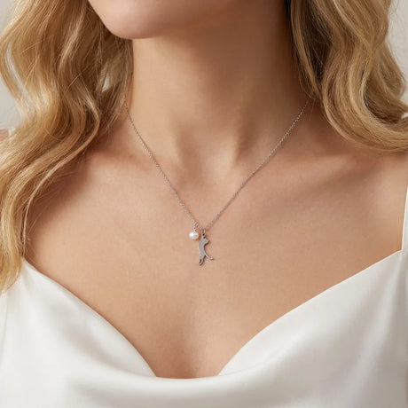 Collier argent pendentif chat