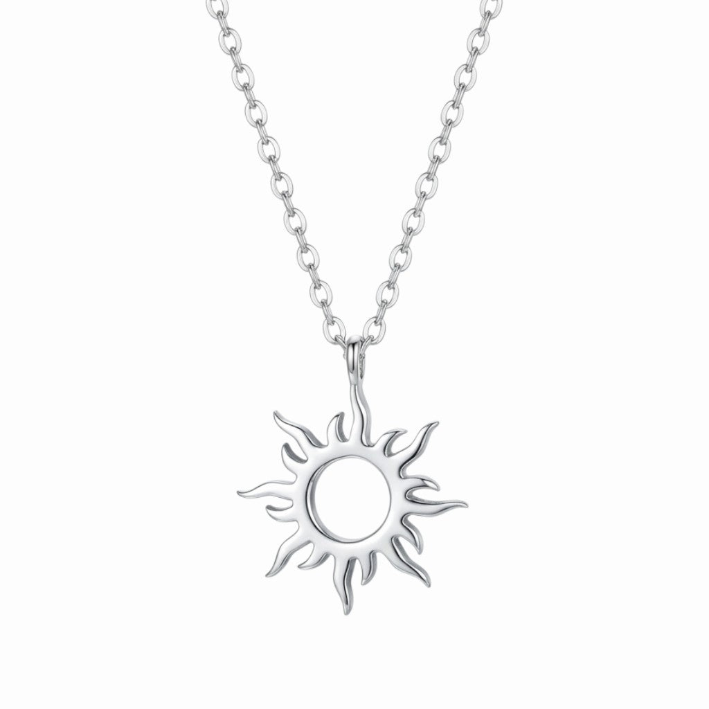 Collier pendentif soleil en argent