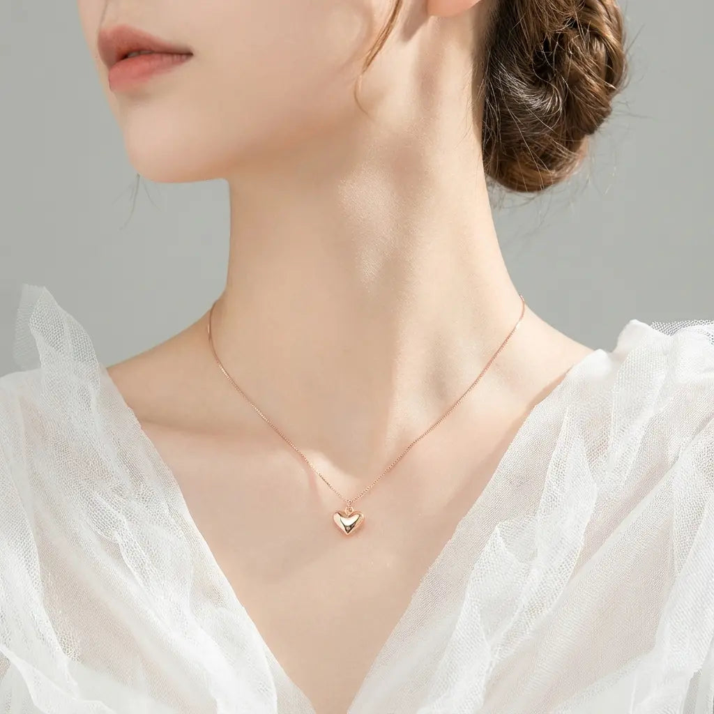 Collier avec pendentif rose gold cœur