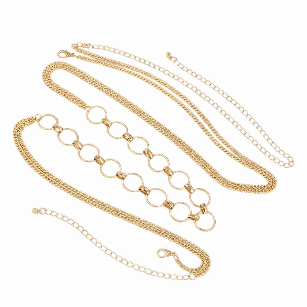 Collier corps chaîne avec anneaux