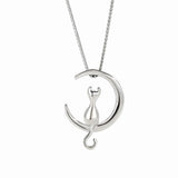 Collier chat et lune