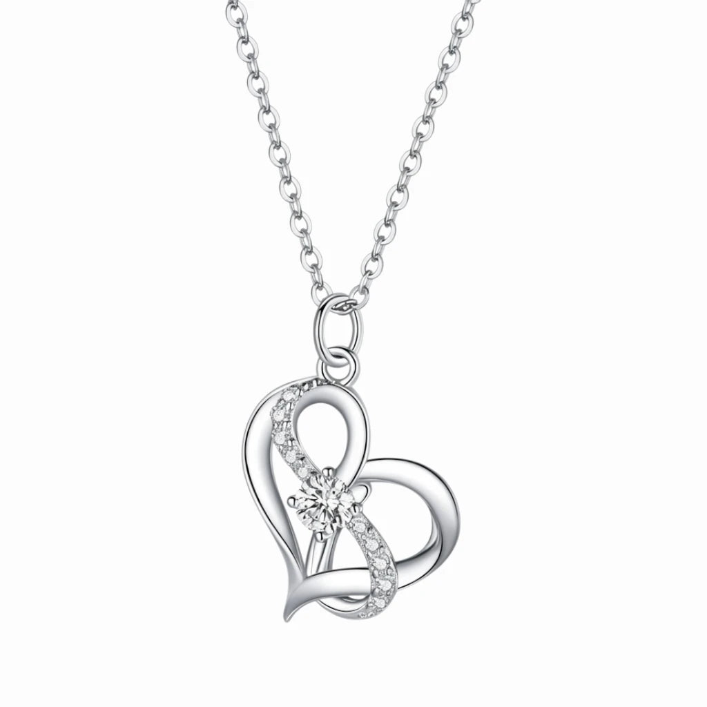 Collier cœur infini en argent