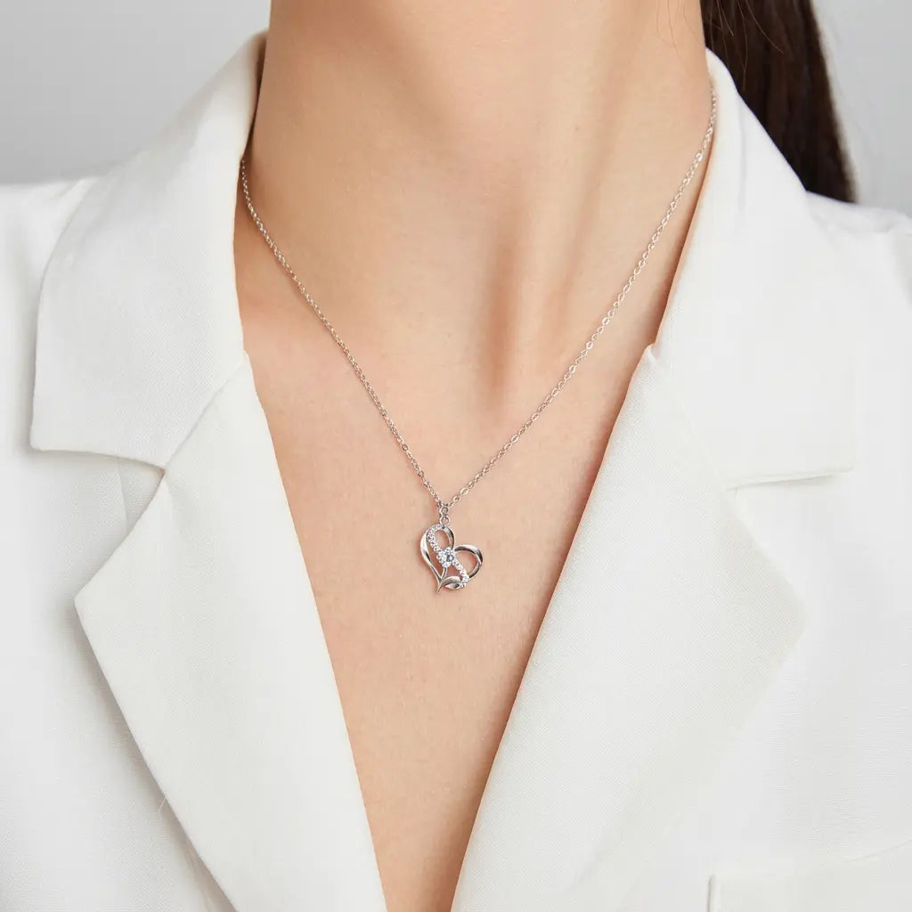 Collier cœur infini en argent