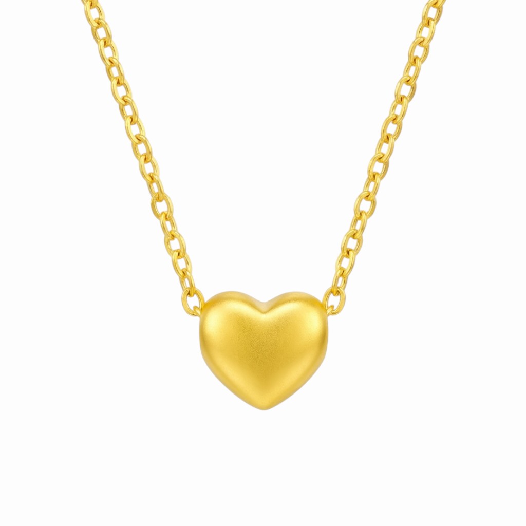 Collier cœur minimaliste or