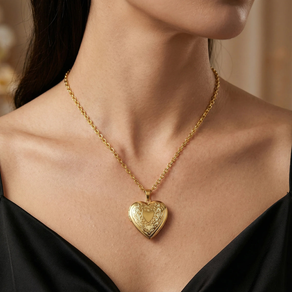 Collier cœur qui s'ouvre