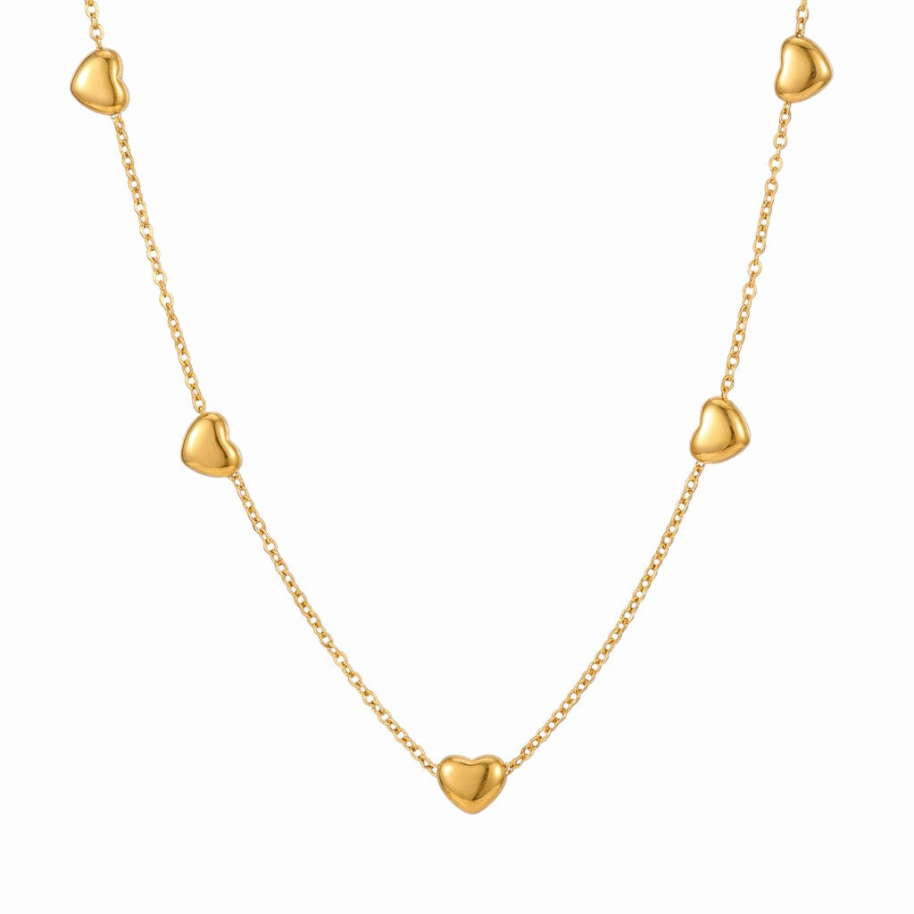 Collier cœurs or chaîne fine