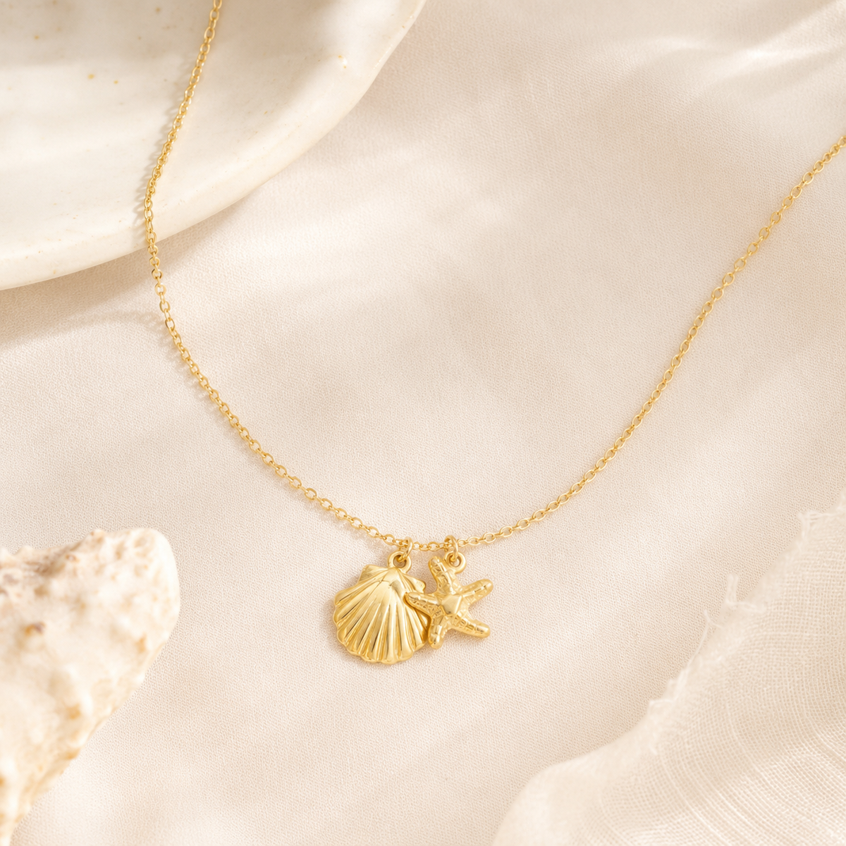 Collier coquillage étoile de mer