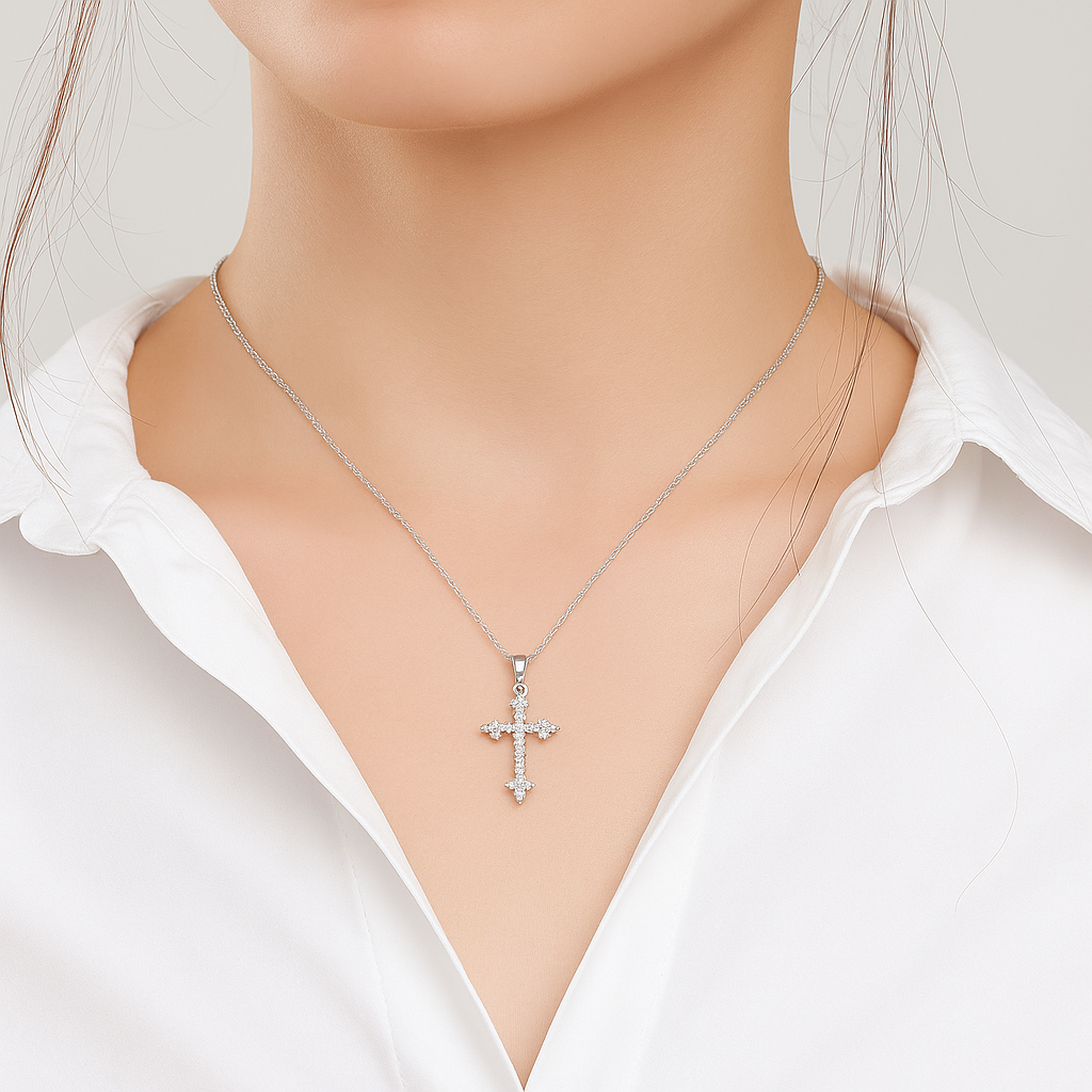 Pendentif croix argent