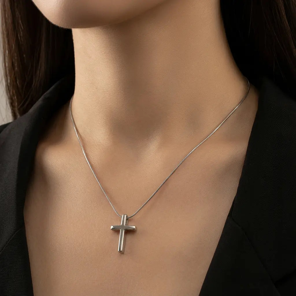 Collier croix argent pour homme