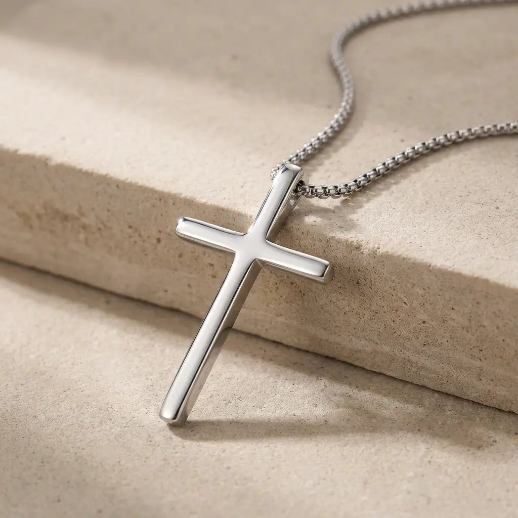 Collier croix argent pour homme