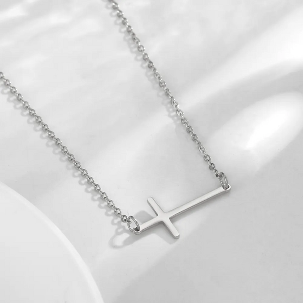 Collier croix horizontale