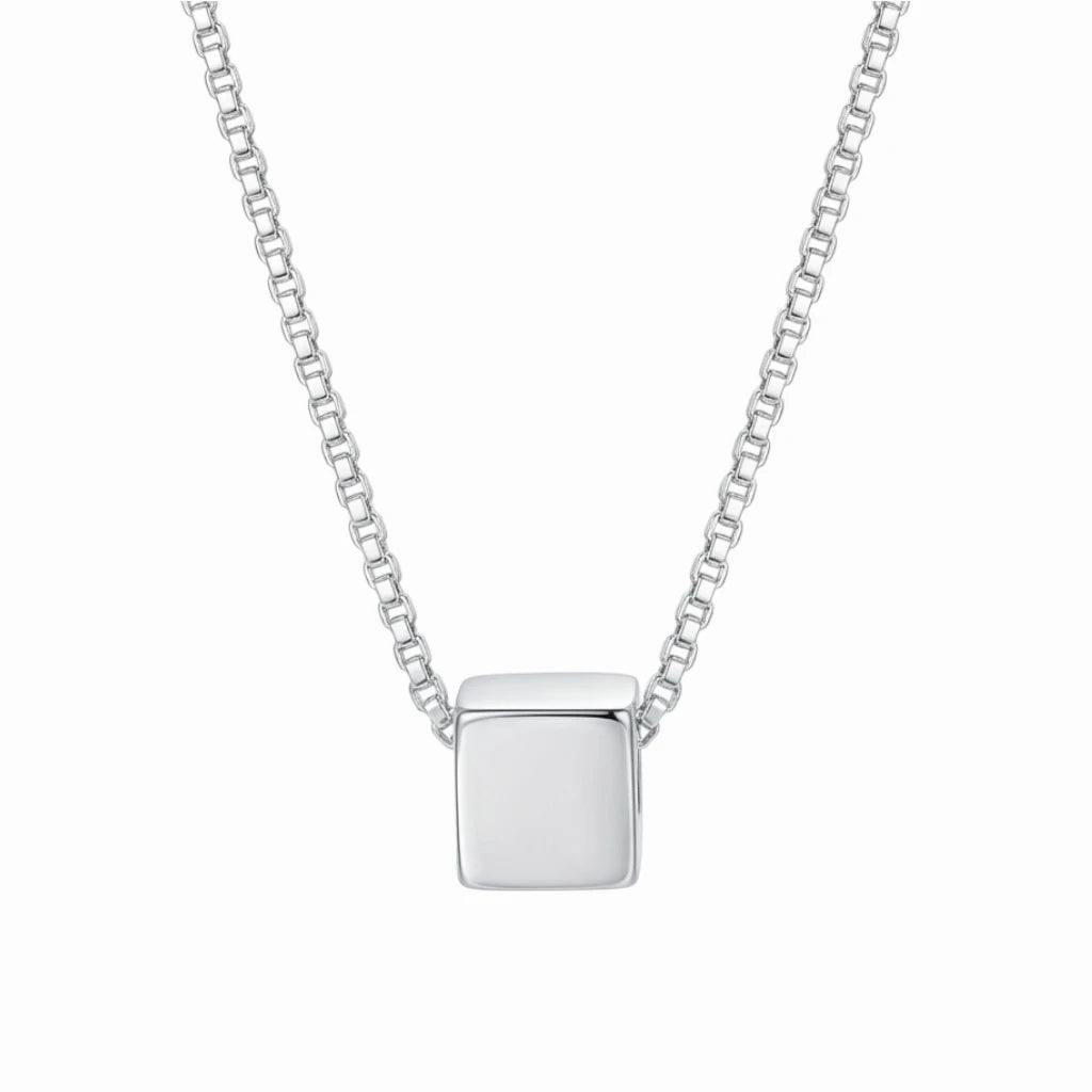 Collier cube en argent