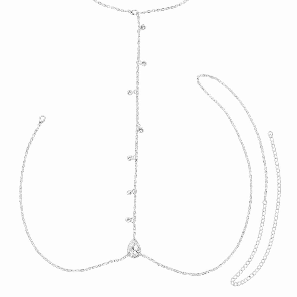 Collier de dos élégant avec pierres