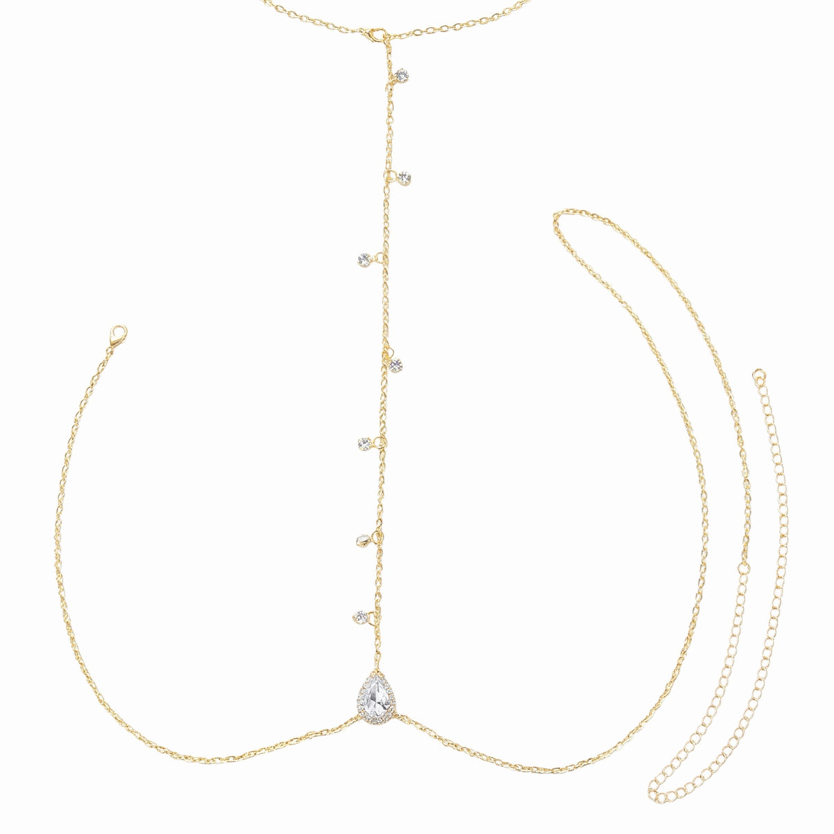 Collier de dos élégant avec pierres