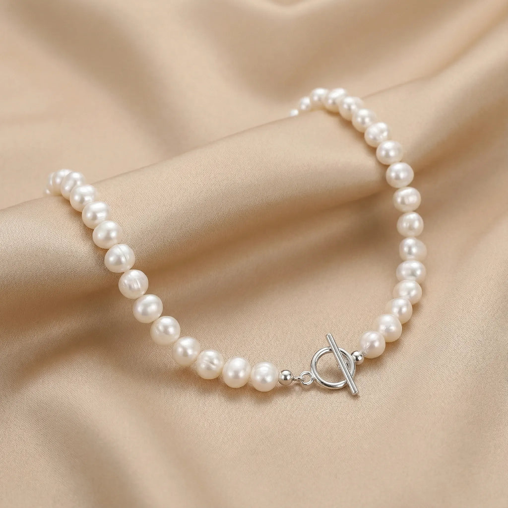 Collier de perles d'eau douce naturelles