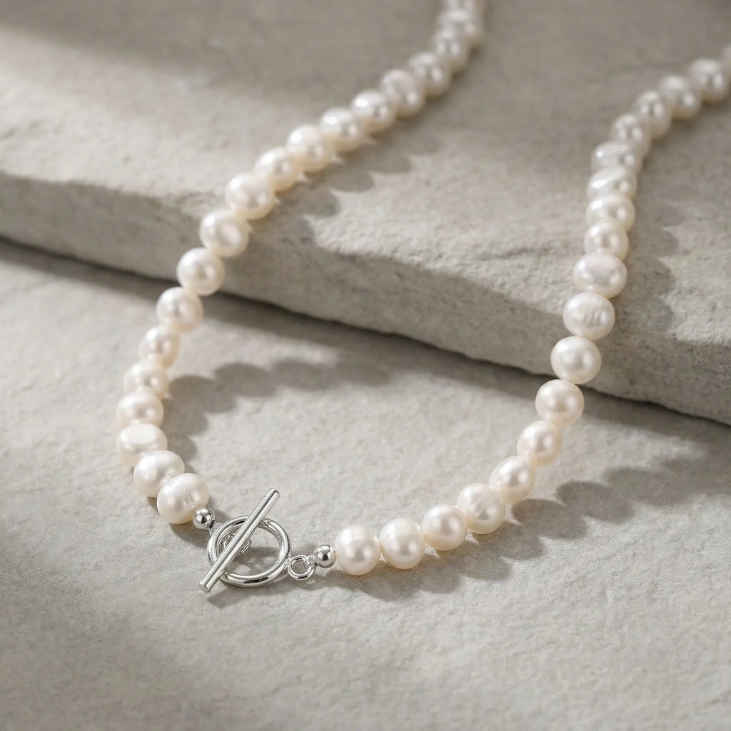 Collier de perles d'eau douce naturelles