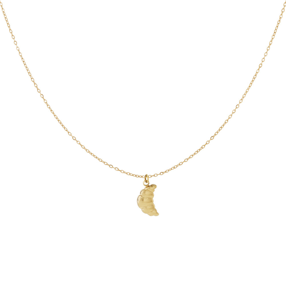 Collier doré pendentif croissant