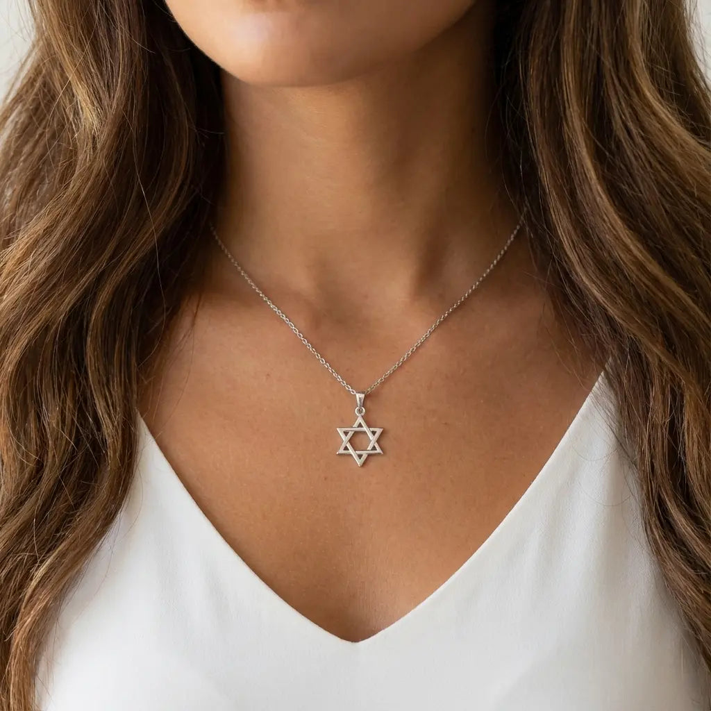 Collier étoile David Or