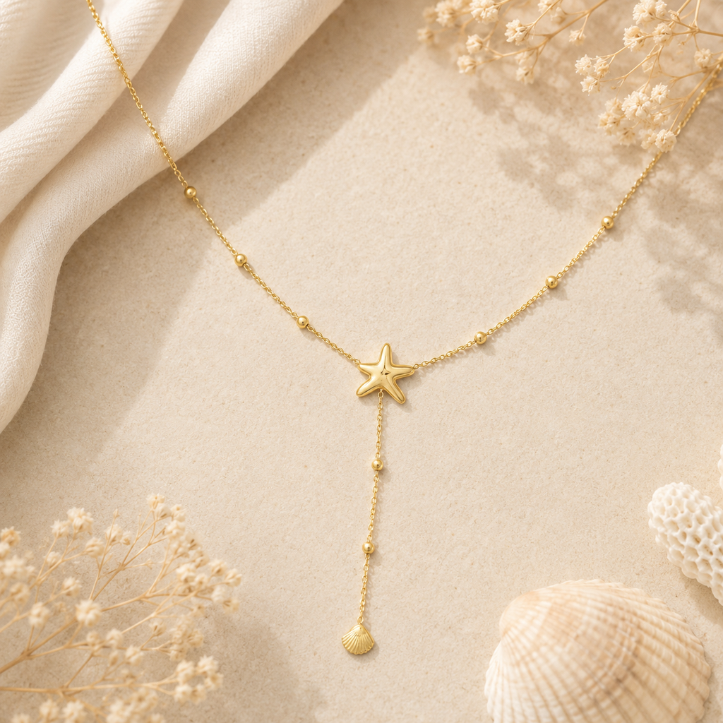 Collier étoile de mer forme Y