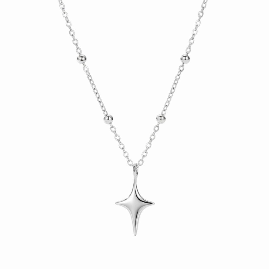 Collier avec pendentif étoile du nord