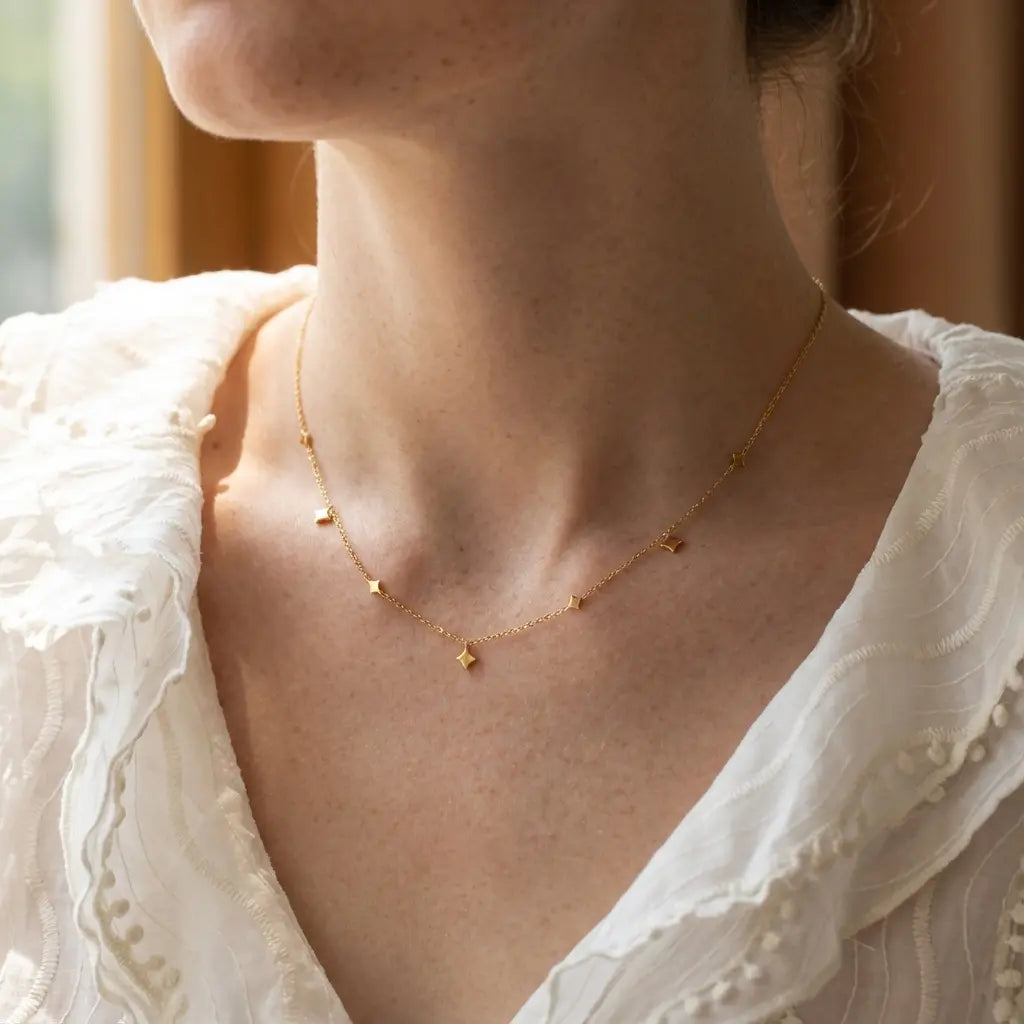 Collier étoile minimaliste doré