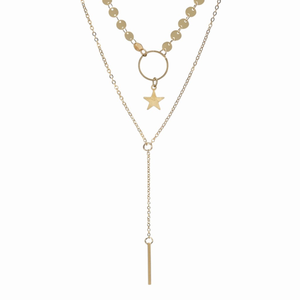 Collier étoile ras de cou doré