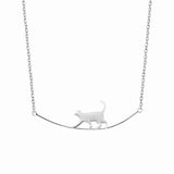 Collier femme pendentif chat