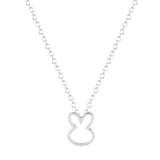 Collier lapin tendance argenté