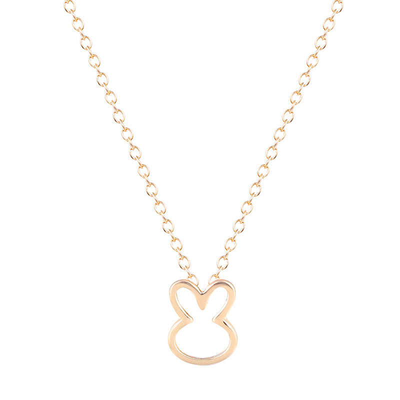 Collier lapin tendance doré