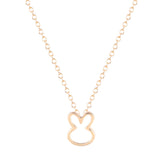 Collier lapin tendance doré