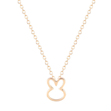 Collier lapin tendance doré