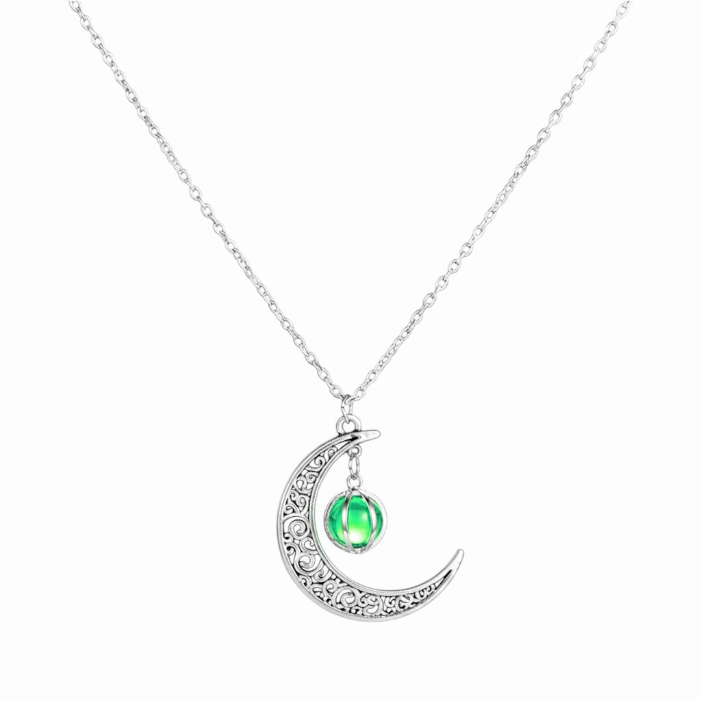 Collier lune fluorescent
