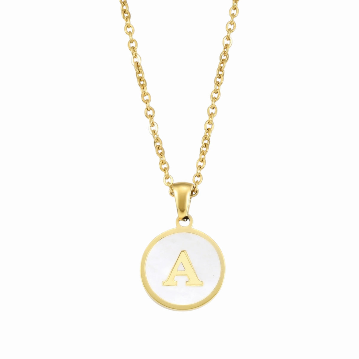 Collier initiale médaille