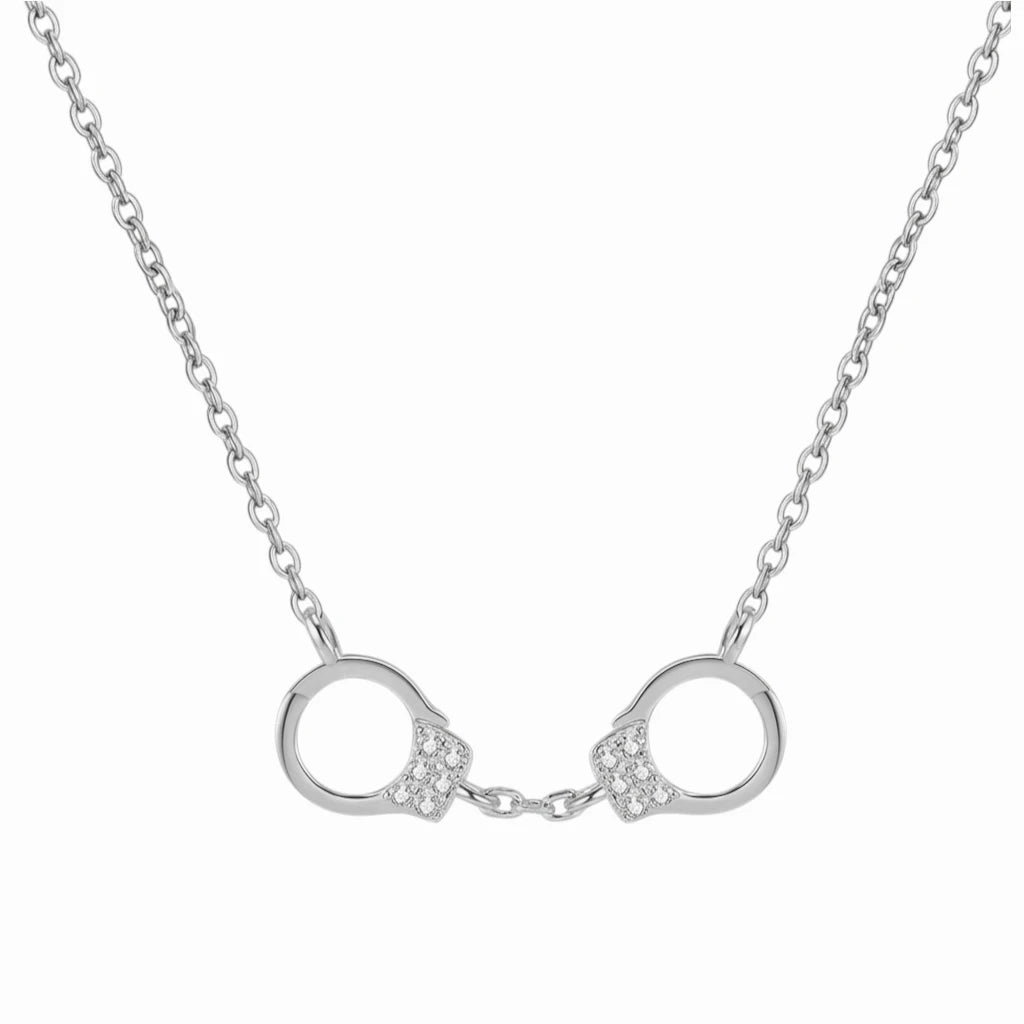 Collier menottes avec zircons