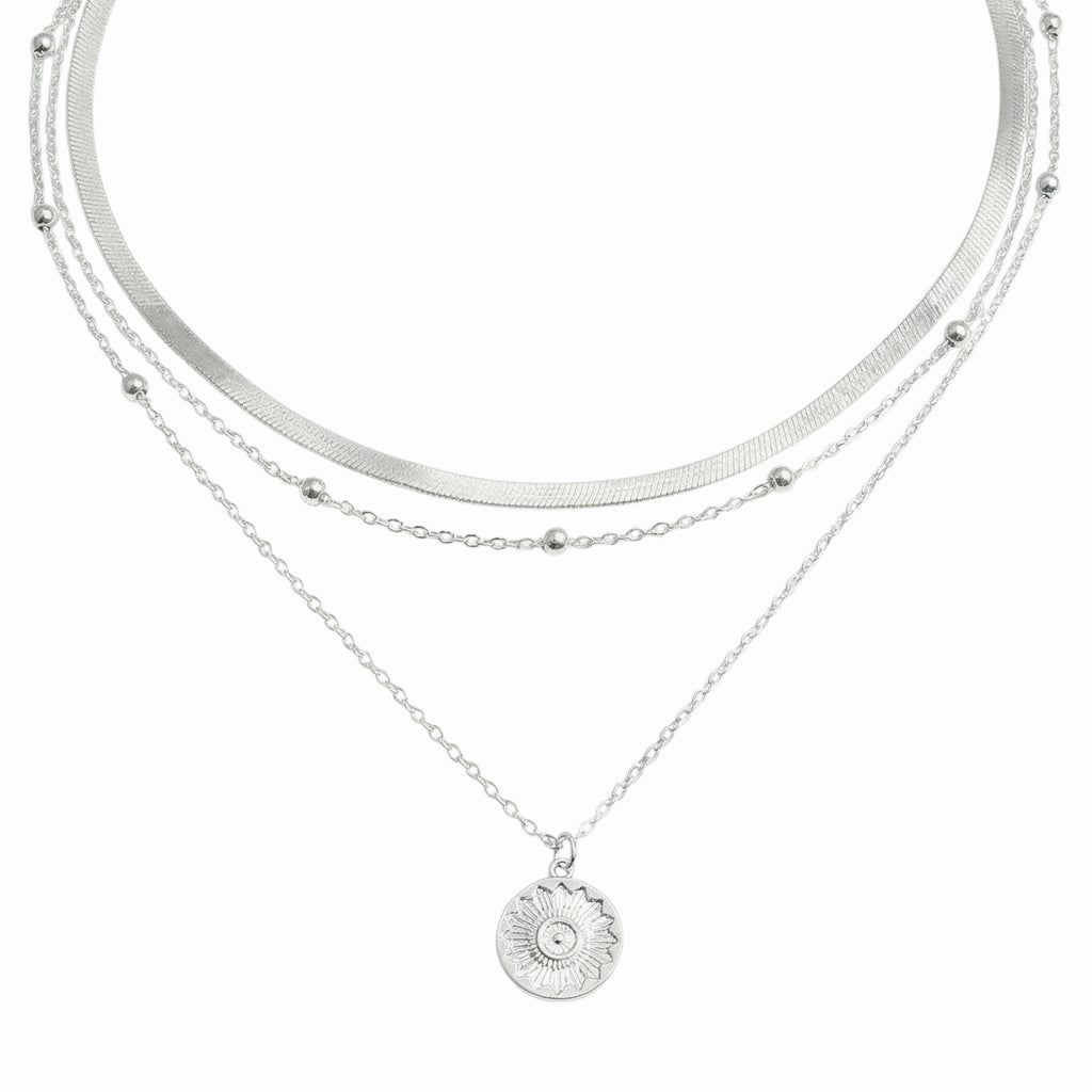 Collier multirang argent