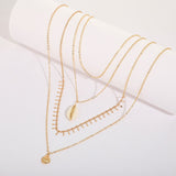 Collier multirang coquillage