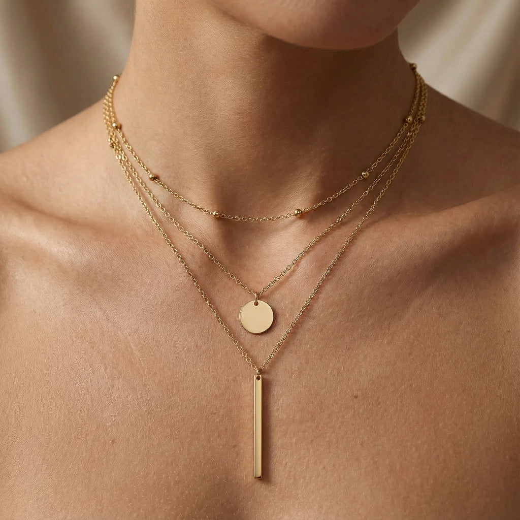 Collier multirang fin