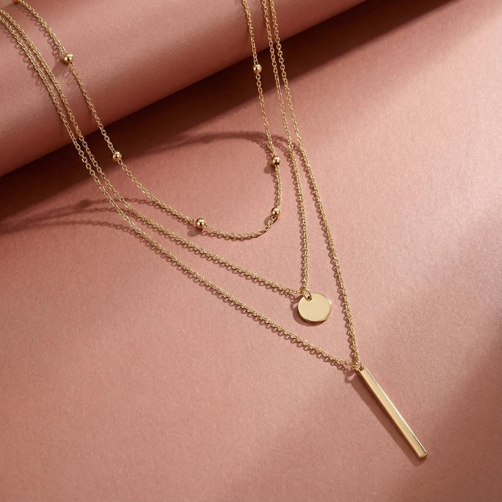 Collier multirang fin