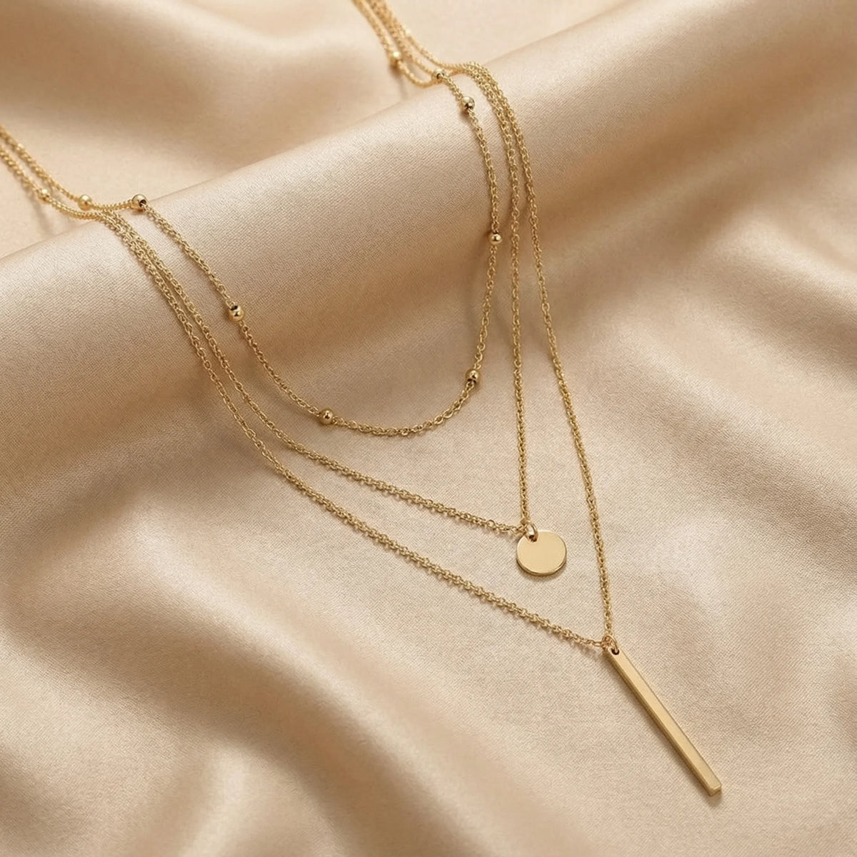 Collier multirang fin