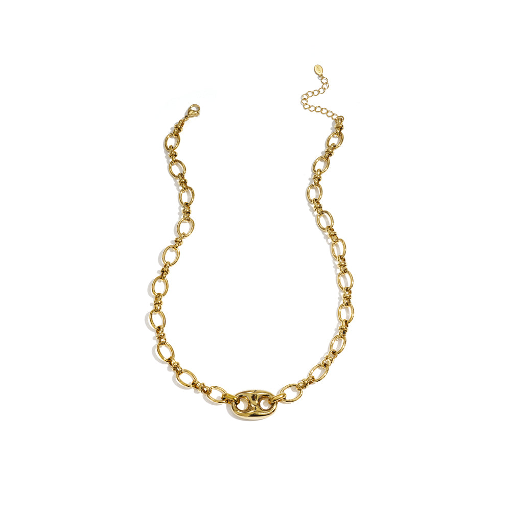 Collier chaîne femme avec motif grain de café