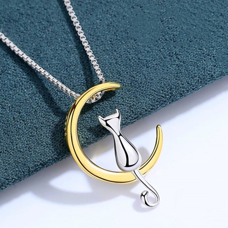 Collier pendentif chat