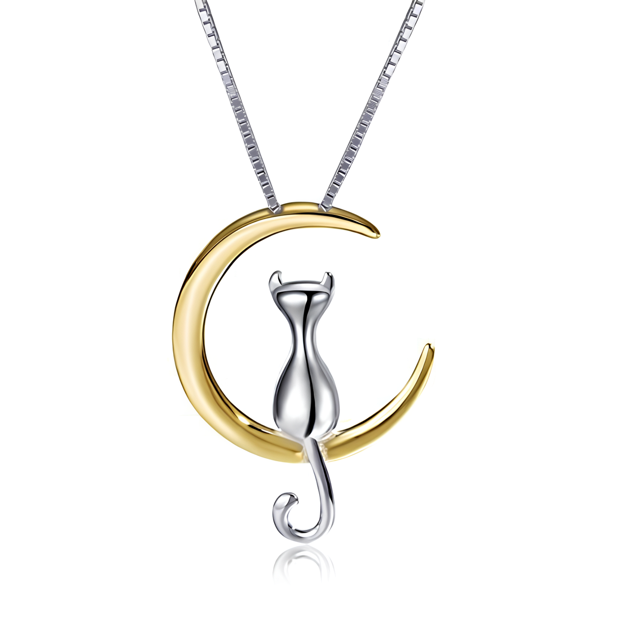 Collier pendentif chat