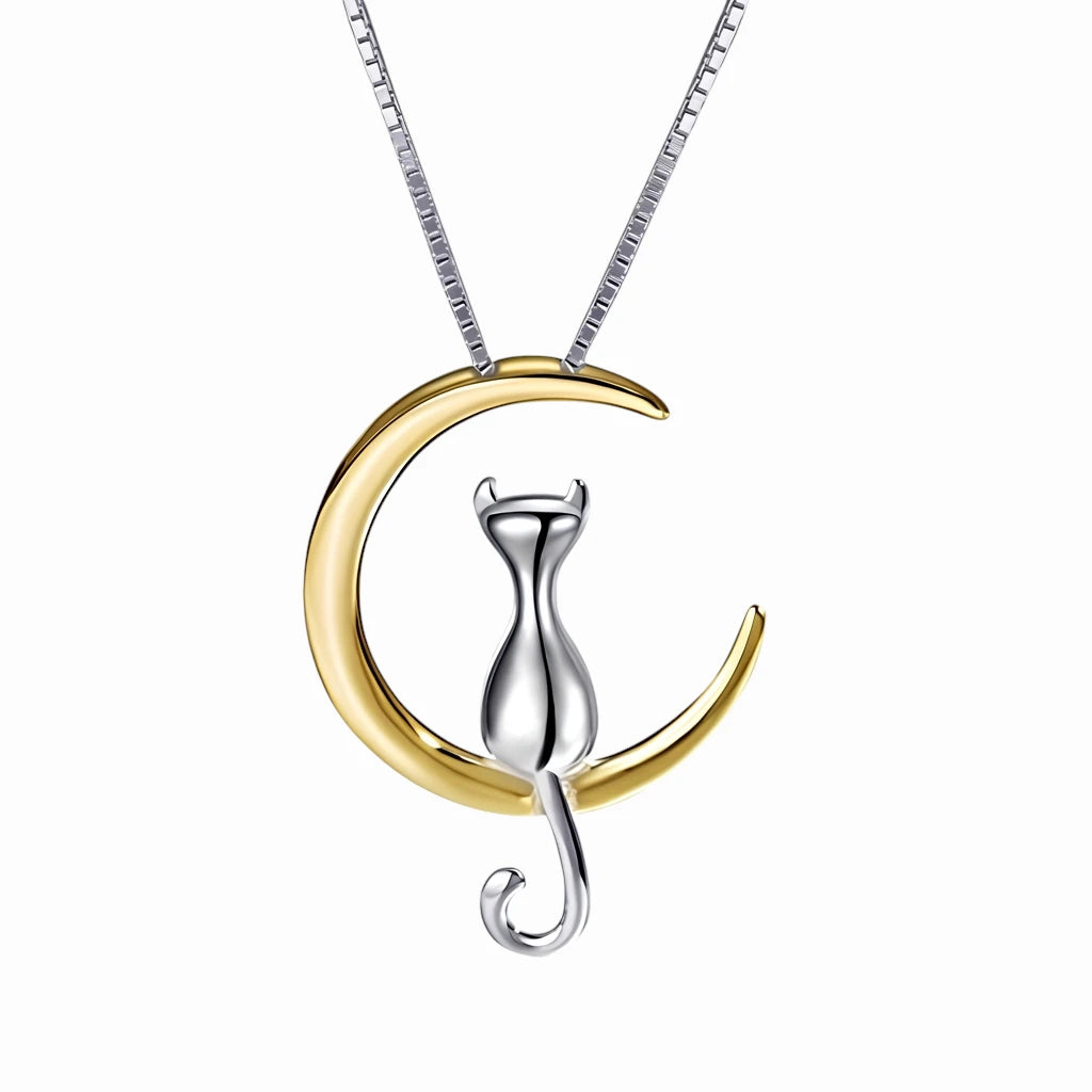 Collier pendentif chat