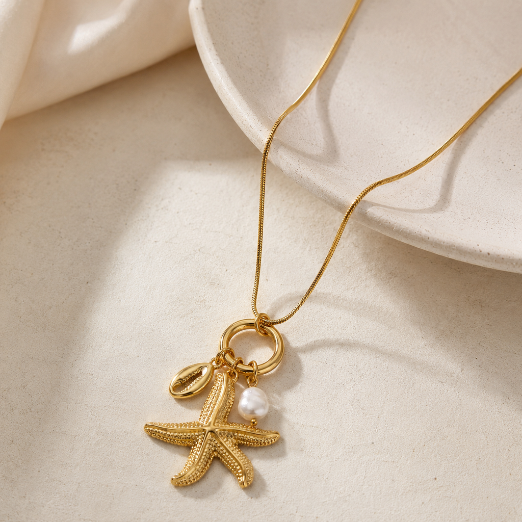 Collier pendentif étoile de mer