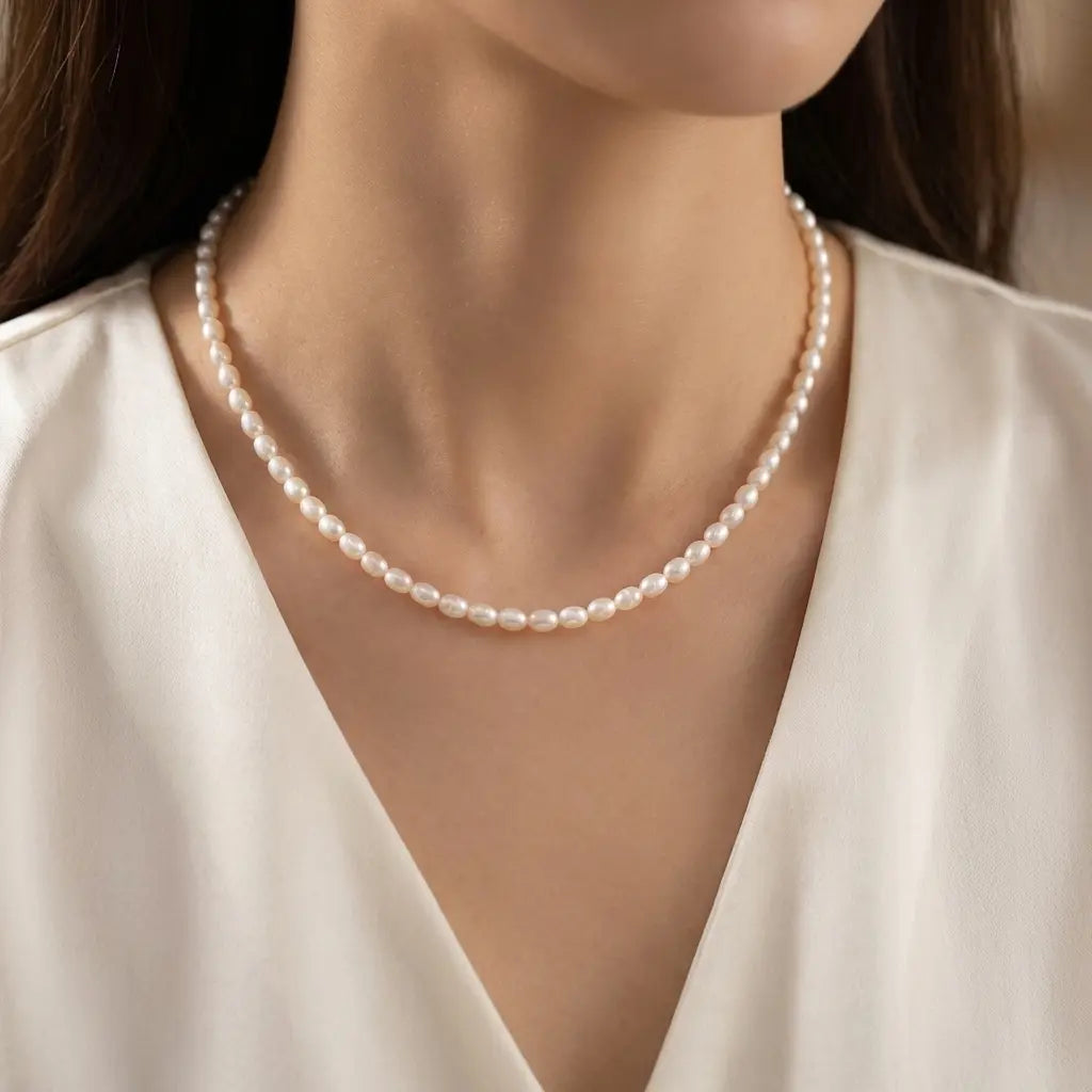 Collier pendentif perle argent