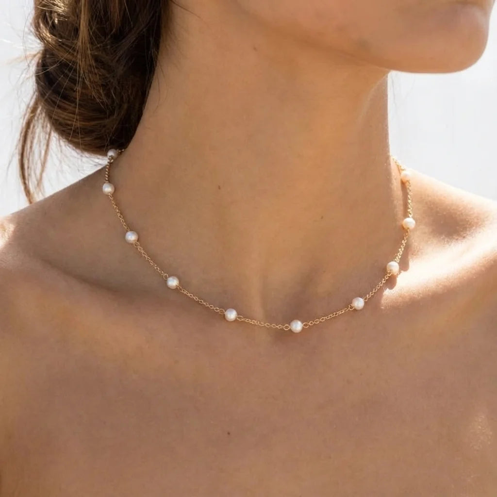 Collier pendentif perle culture