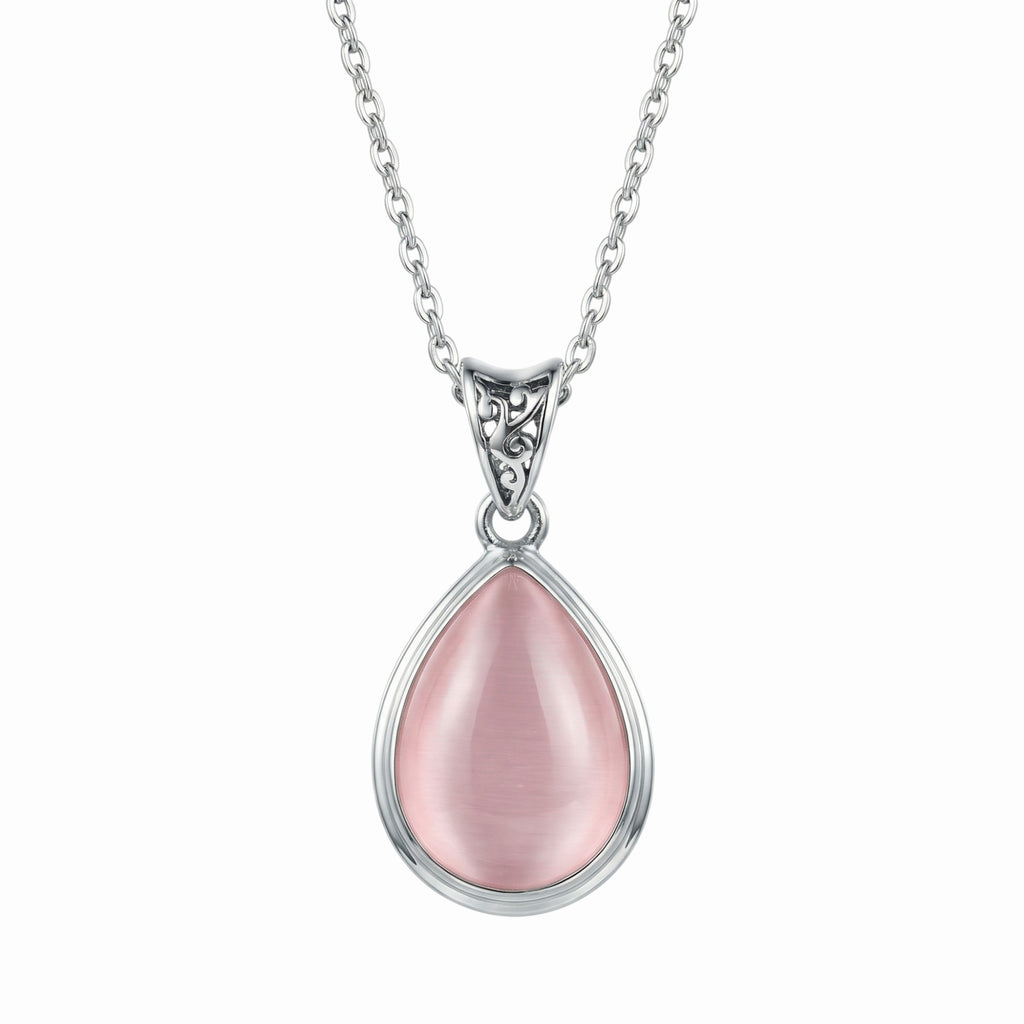 Collier pendentif quartz rose