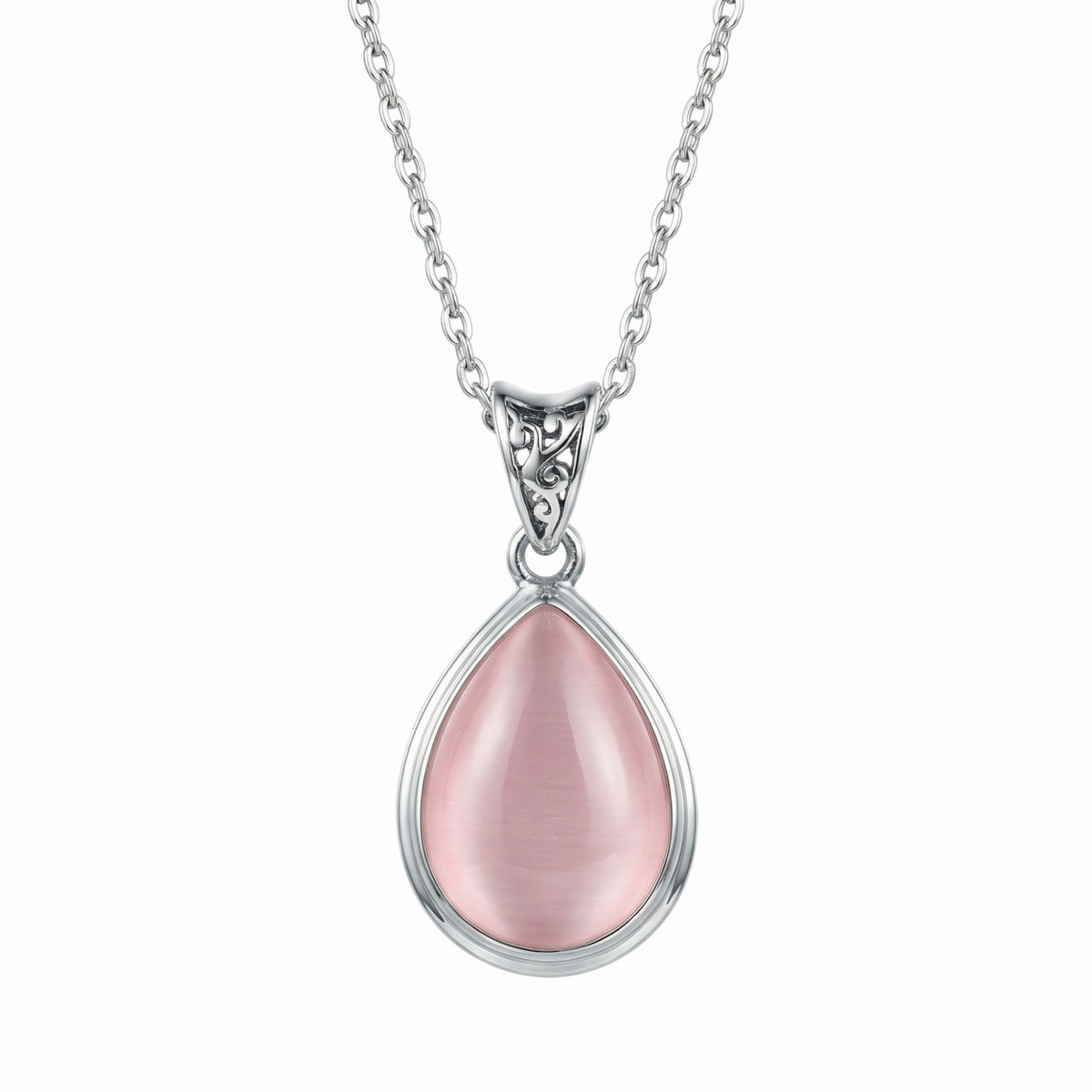 Collier pendentif quartz rose