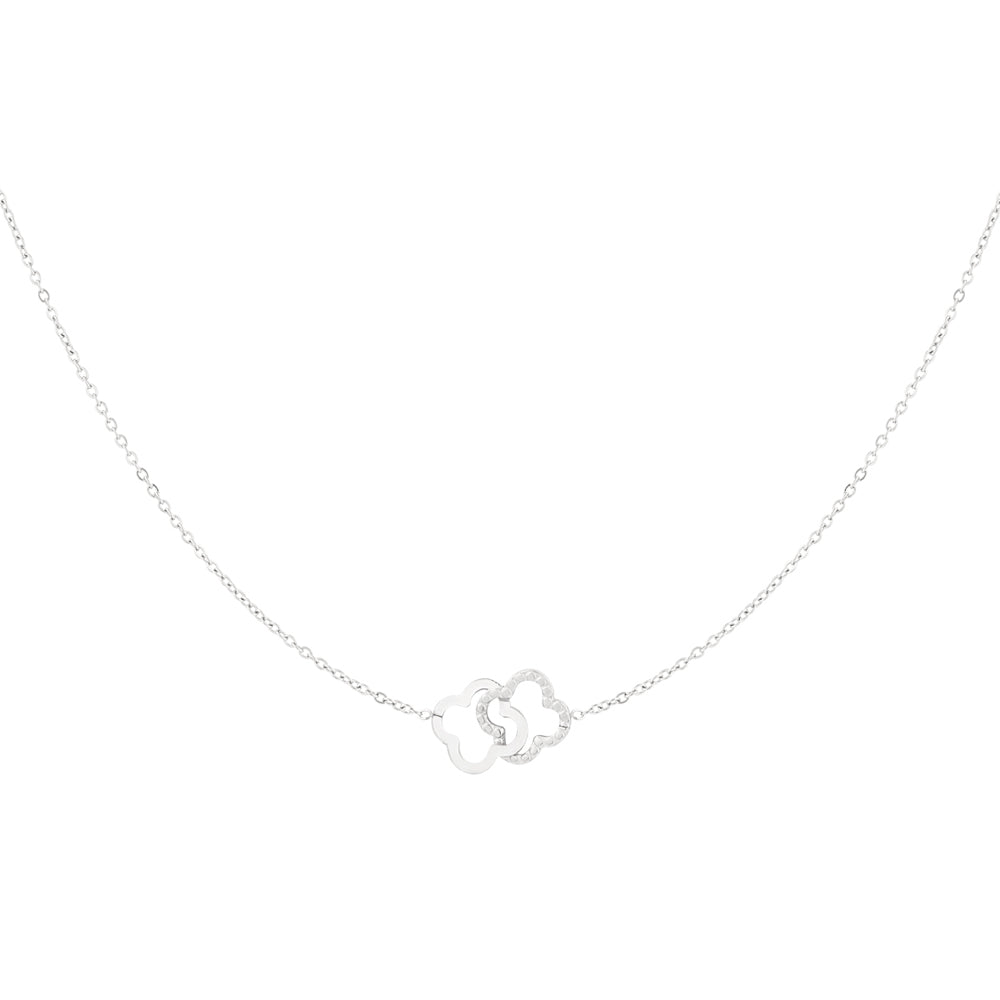 Collier pendentif trèfles entrelacés